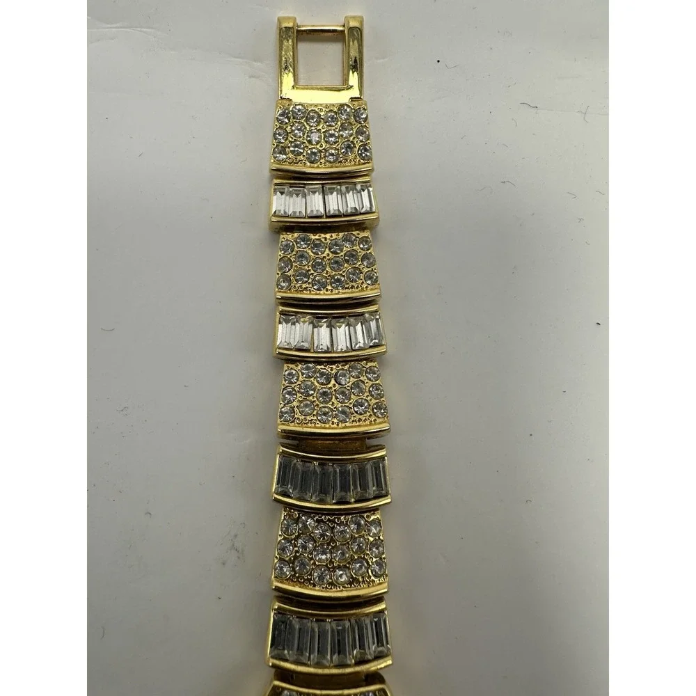 Xanadu Ladies Watch White Crystals New Battery 24MM 7.25